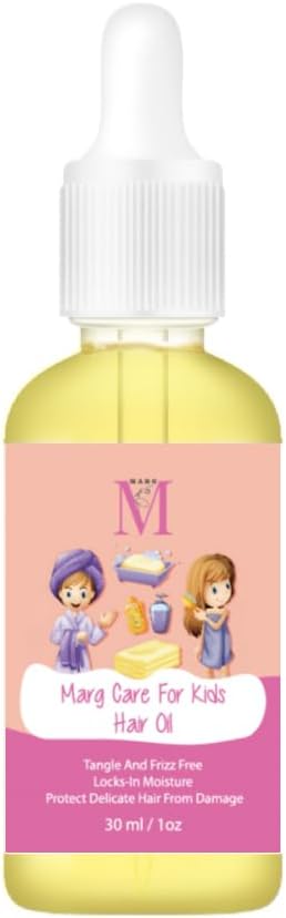 MARG Kit de produits pour cheveux enfants 2 en 1 shampooing & gel douche 250 ml, après-shampooing 250 ml, contrôle des bords 50 ml, sérum 30 ml, huile 30 ml, pommade 180 g, peigne, brosse/peigne